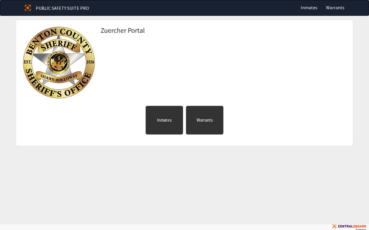 Arkansas county detention search interface with date-filtered custody options